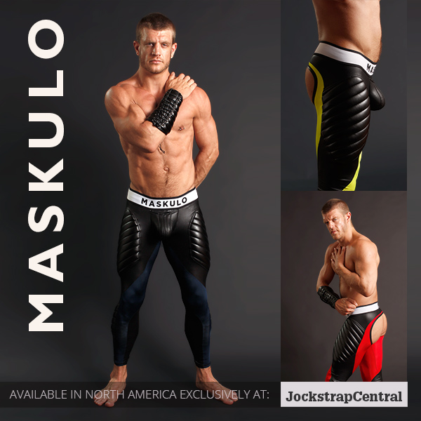 Maskulo Open Back Leggings with Cod PIece