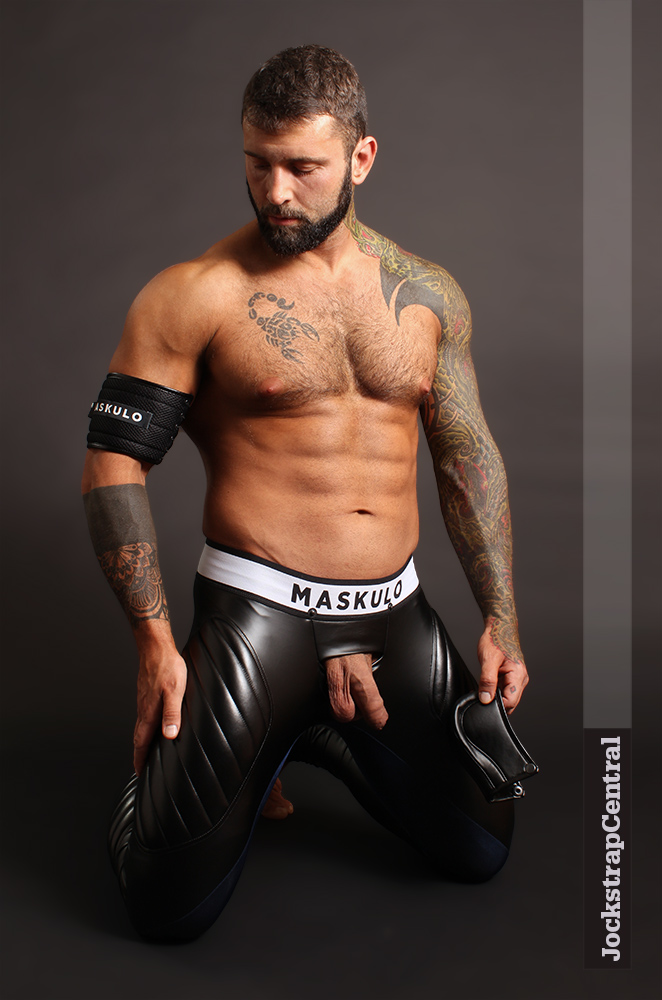 Maskulo Open Back Leggings with removable Cod Piece