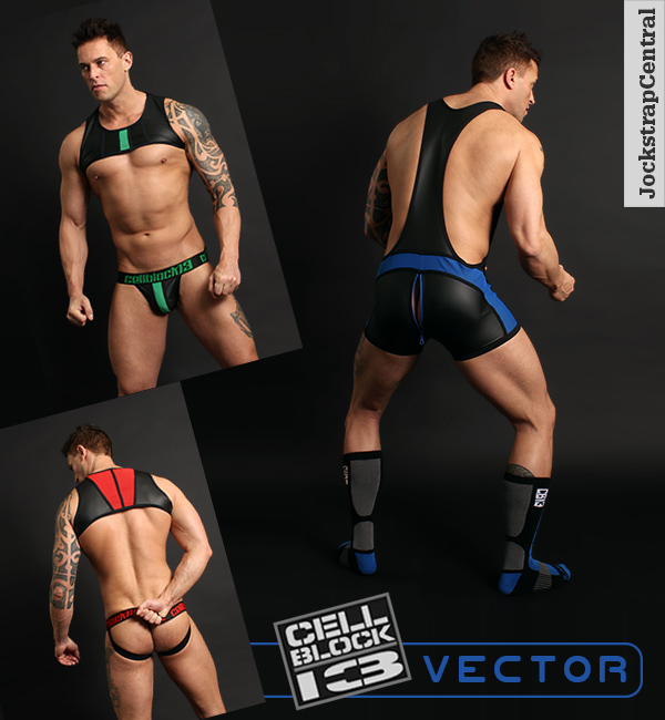 Cellblock 13 Vector Jockstraps, Harnesses, Wrestling Singlets and Socks